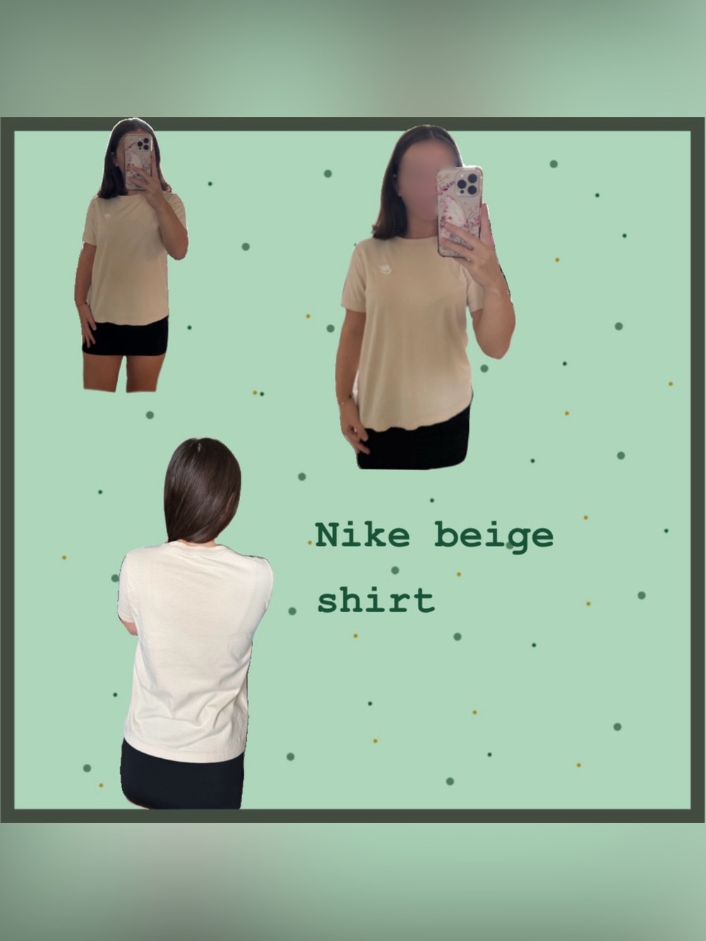 Nike Beige Crewneck Short Sleeve Tee